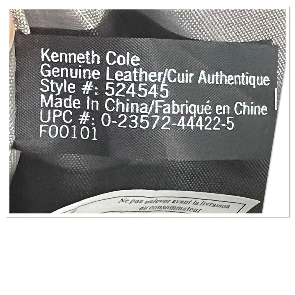 Kenneth Cole Leather and Canvas Crossbody Messenger Laptop Bag